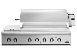 48 Inch Grill with Integrated Sideburner for Built-In or On Cart Applications 