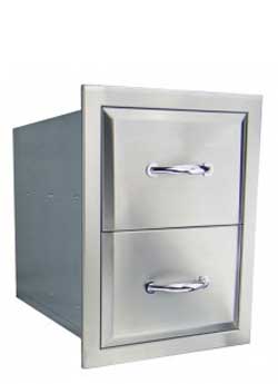 RCS Agape Series Stainless 15 Inch Double Drawer