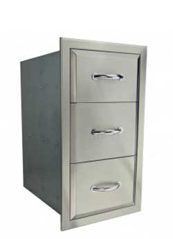 RCS Agape Series Stainless Triple Drawer